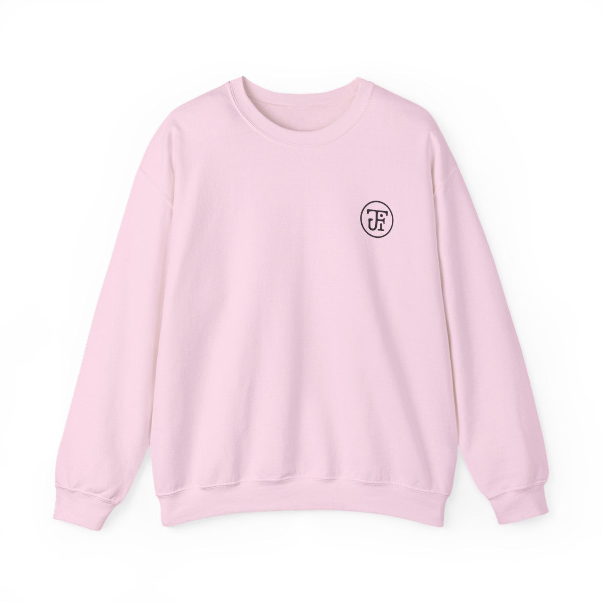Monogram Graphic Crew Sweatshirt in Light Pink, front