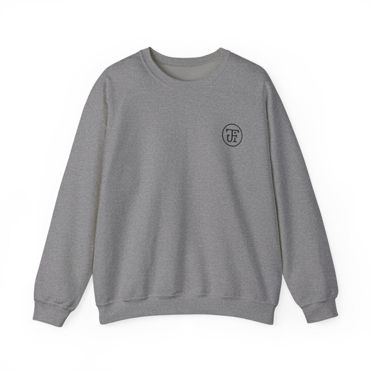 Monogram Graphic Crew Sweatshirt in Graphite Heather, front