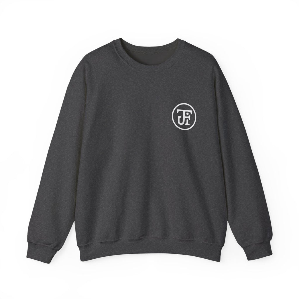 Monogram Crew Sweatshirt — Black / Dark Heather