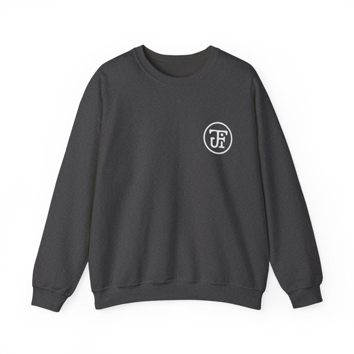 Monogram Crew Sweatshirt — Black / Dark Heather