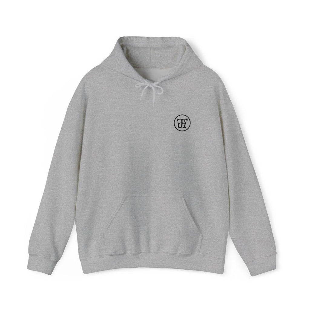 Monogram Embroidered Hoodie in Sport Grey, front