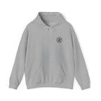 Monogram Embroidered Hoodie in Sport Grey, front