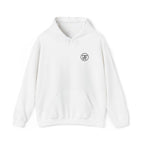 Monogram Embroidered Hoodie in White, front
