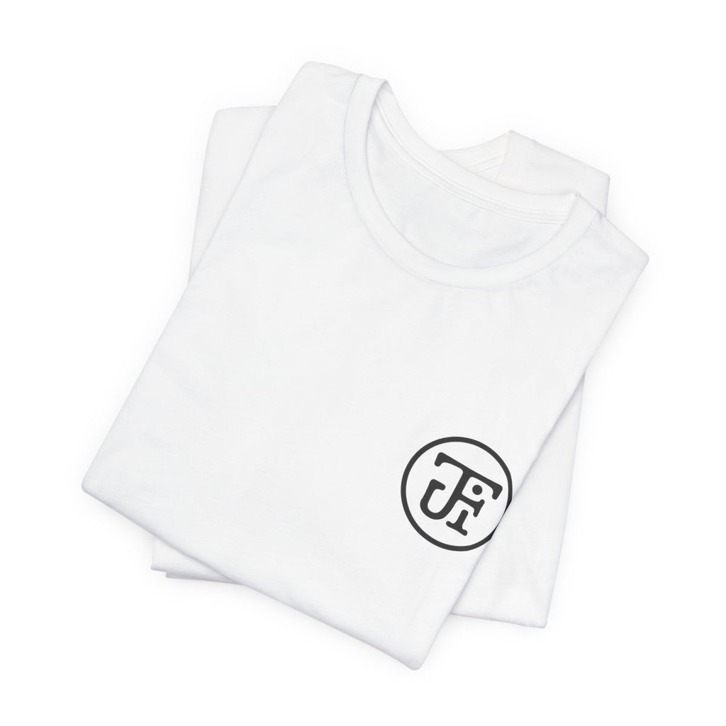 Monogram Lightweight Tee — White / Ash / Silver