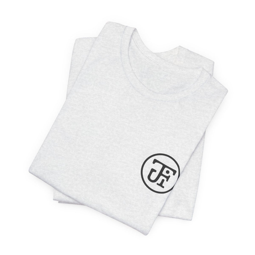Monogram Lightweight Tee — White / Ash / Silver