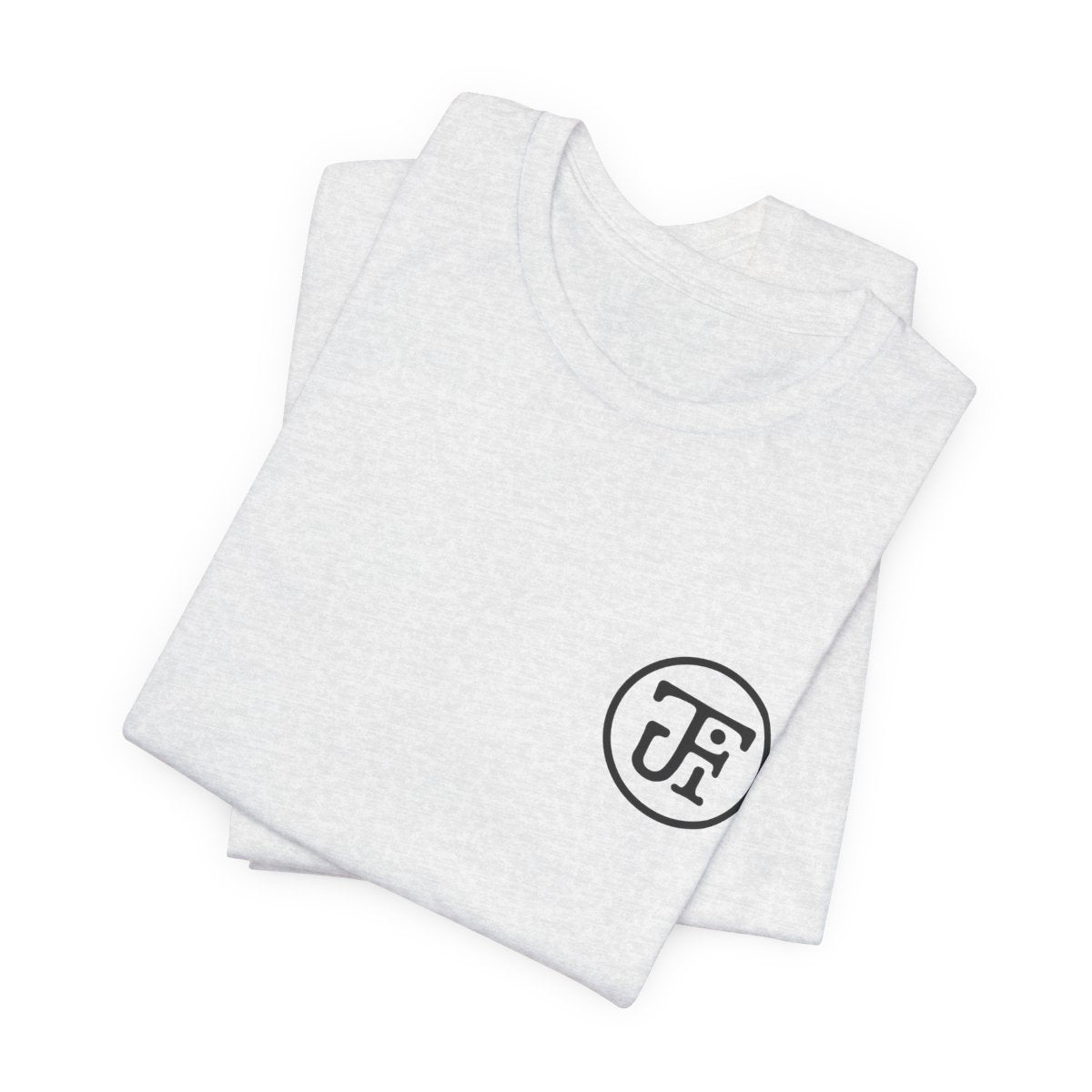 Monogram Lightweight Tee — White / Ash / Silver