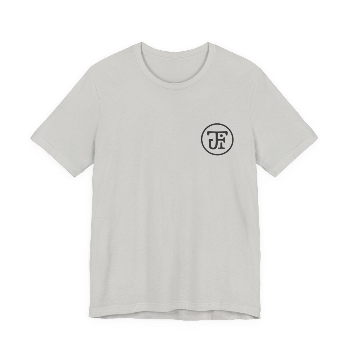 Monogram Lightweight Tee — White / Ash / Silver
