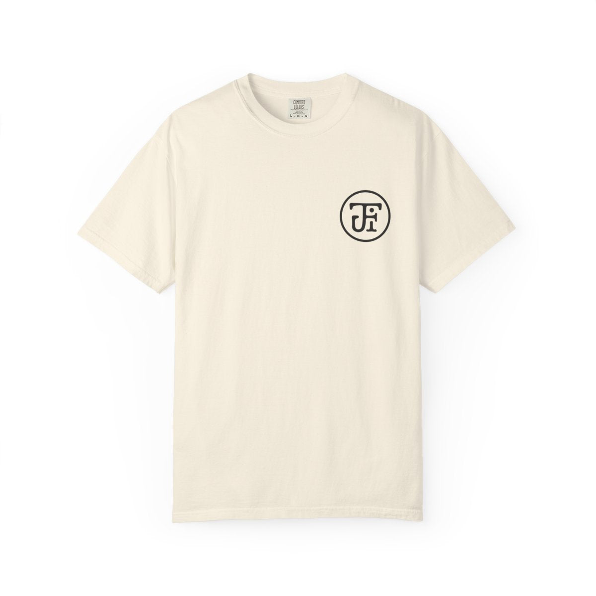 Monogram Washed Tee — Ivory / Butter