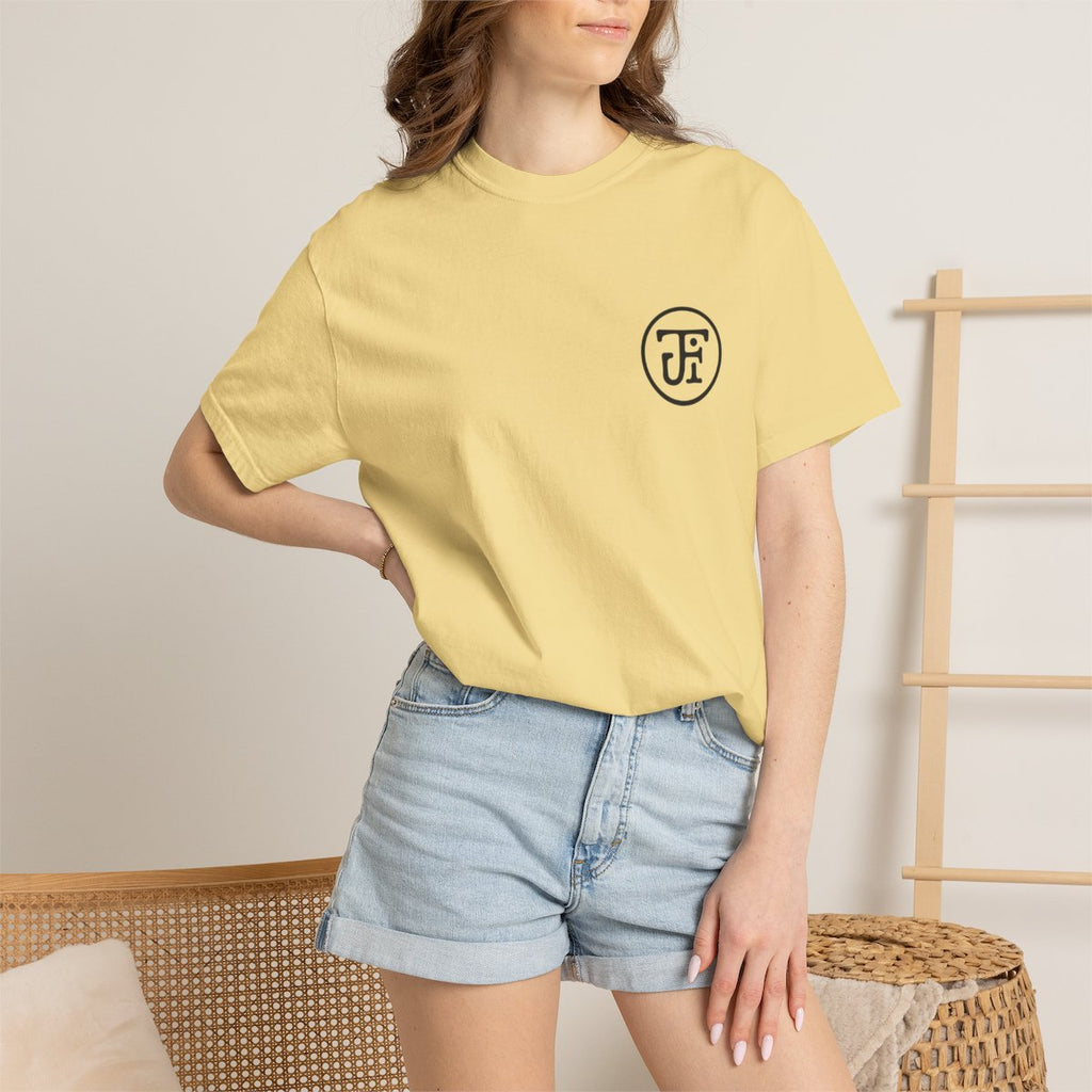 Monogram Washed Tee — Ivory / Butter