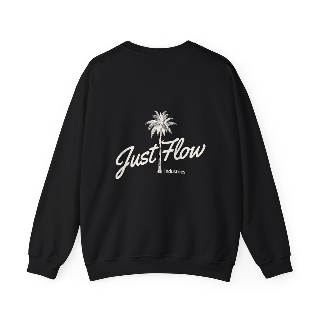 Palm Script Crew Sweatshirt — Black