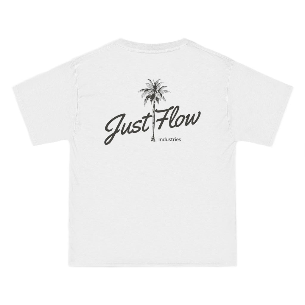 Palm Script Heavyweight Tee White, palm script back proof