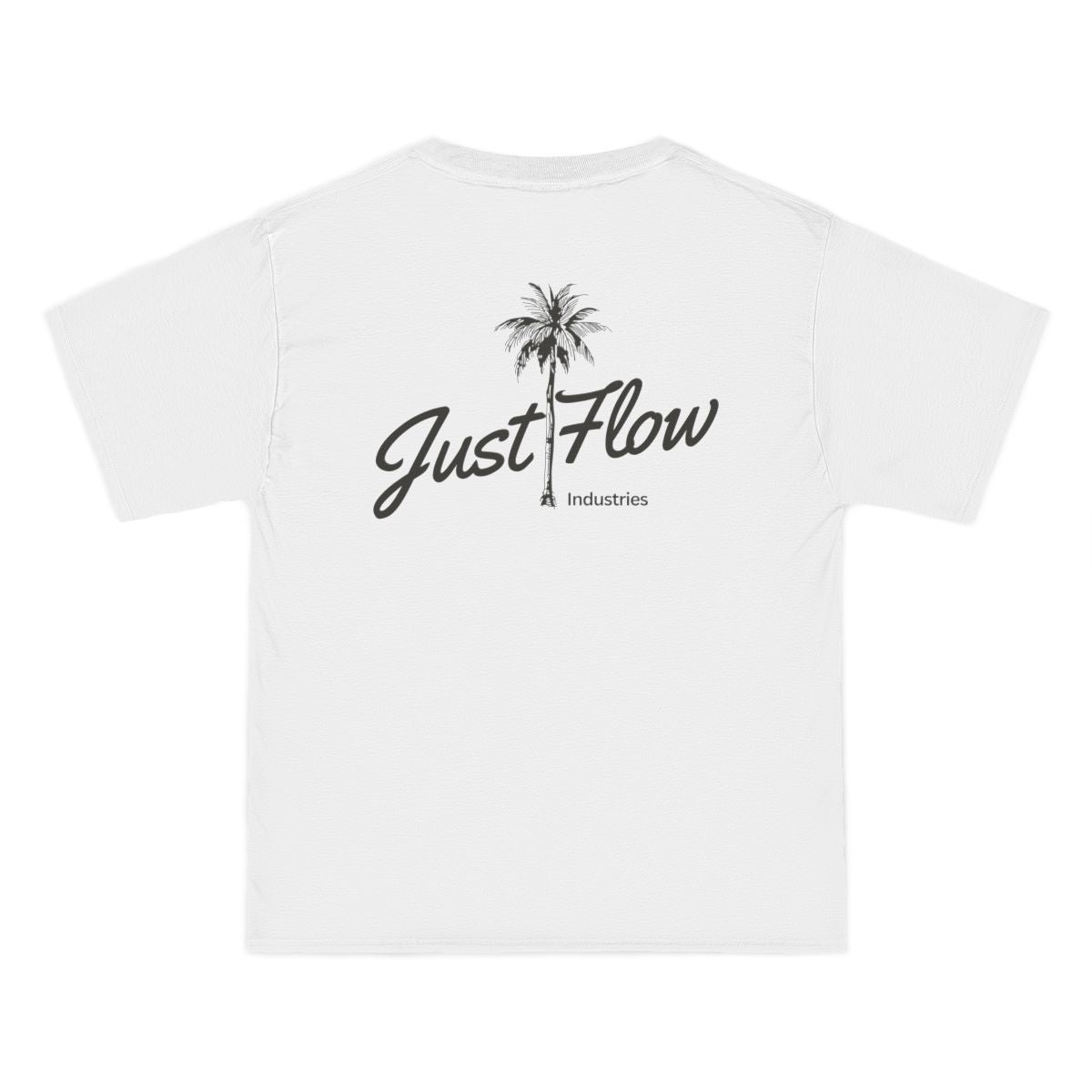 Palm Script Heavyweight Tee White, palm script back proof