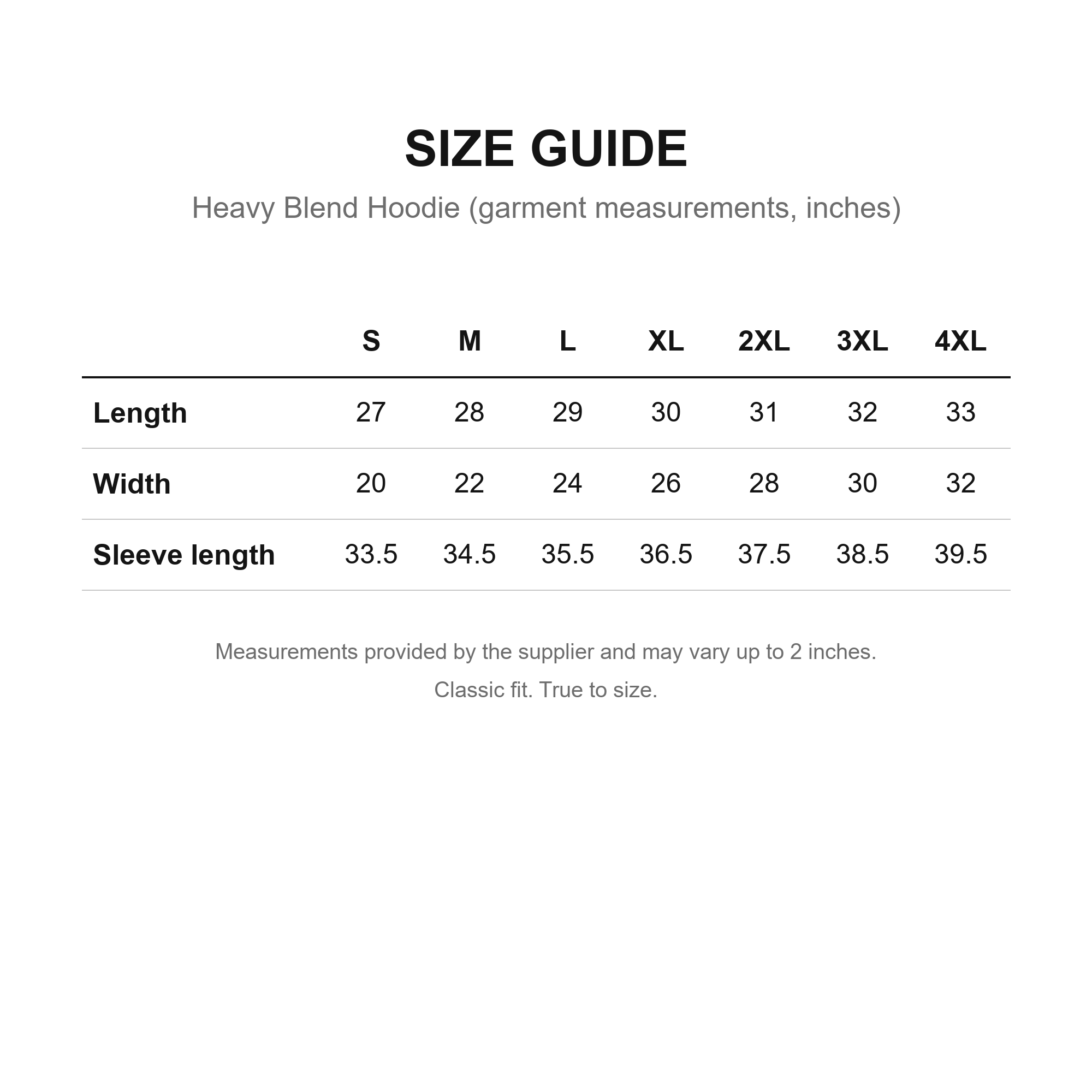 Size guide