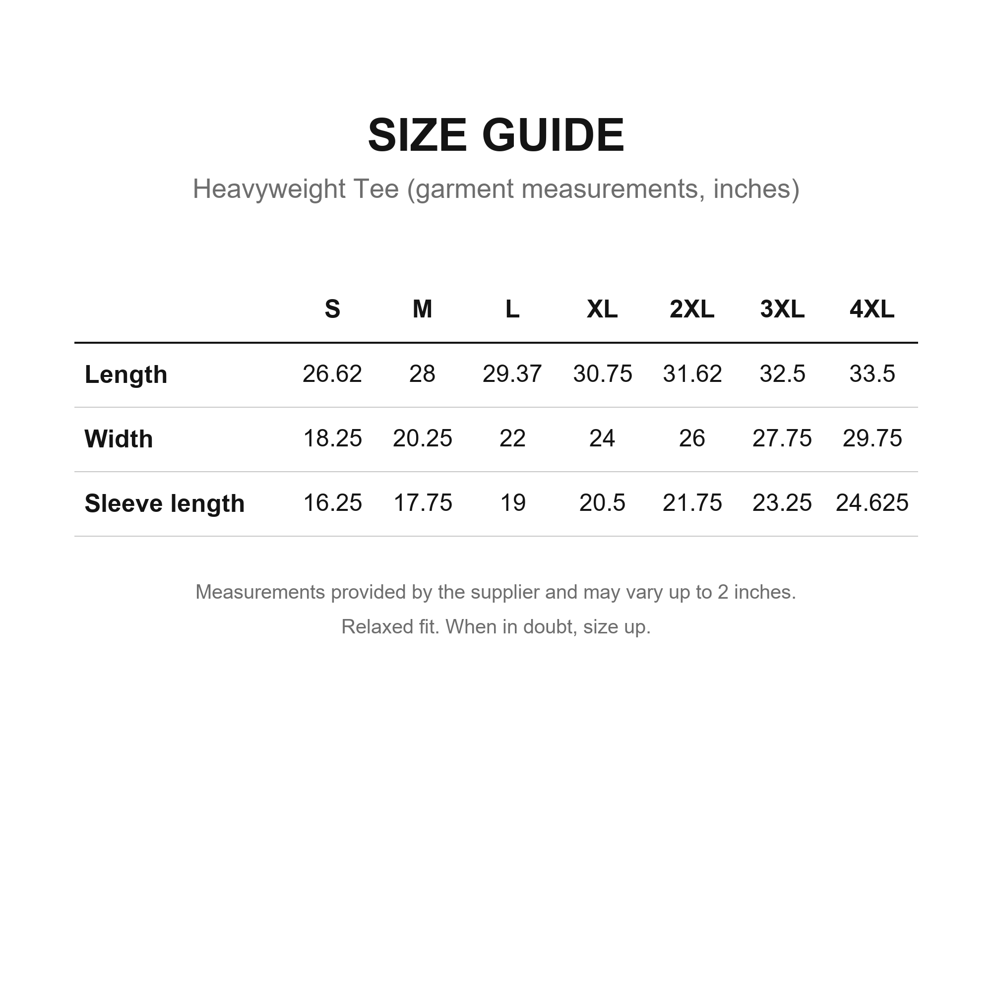 Size guide