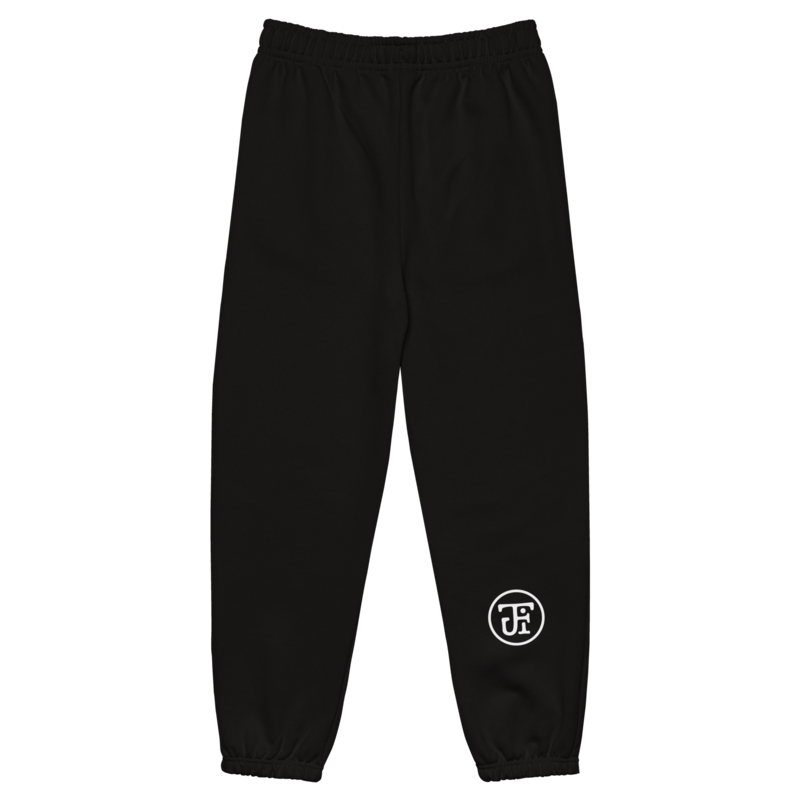 Monogram sweatpants Black, back right leg monogram at mid-calf