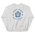 Ride the Wave Crew Sweatshirt - Women's in Ash, back print
