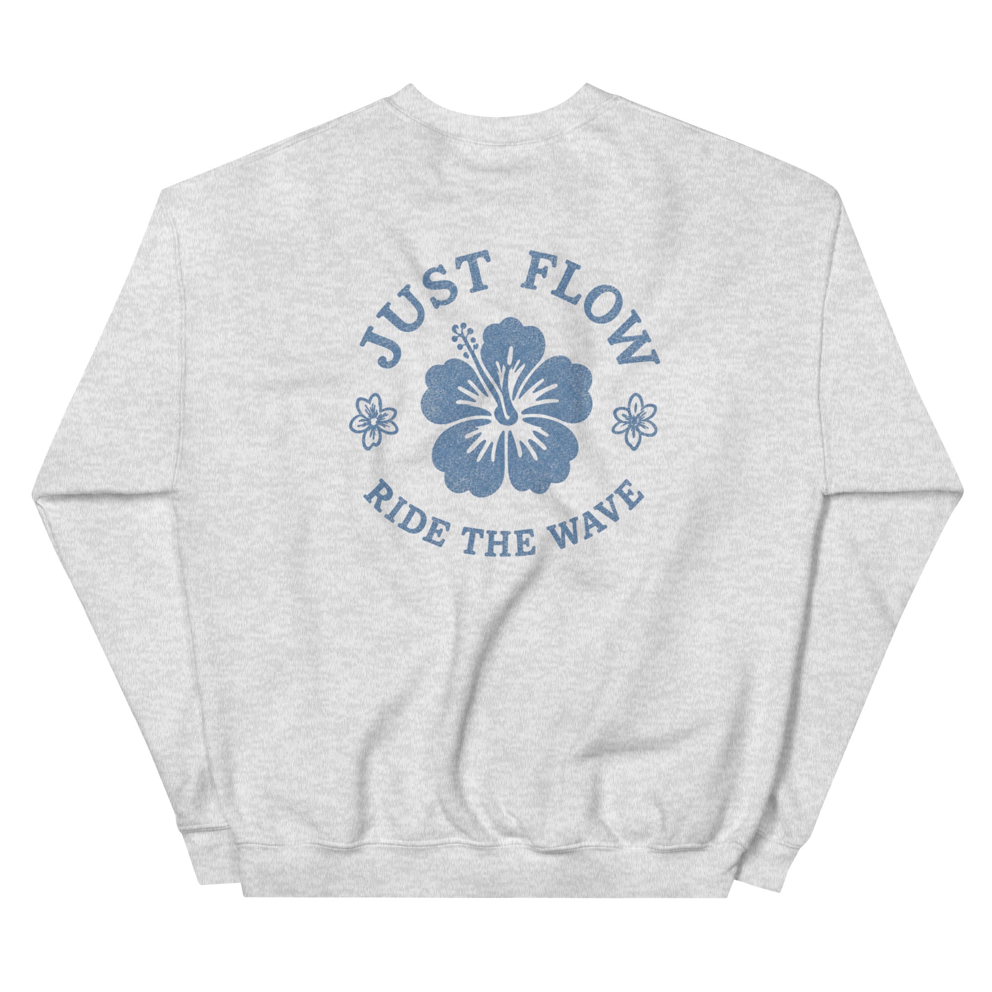 Ride the Wave Crew Sweatshirt - Women's in Ash, back print