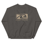 Wave Badge Crew Sweatshirt in Charcoal, back print