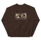 Wave Badge Crew Sweatshirt in Dark Chocolate, back print