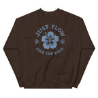 Ride the Wave Crew Sweatshirt - Women's in Dark Chocolate, back print