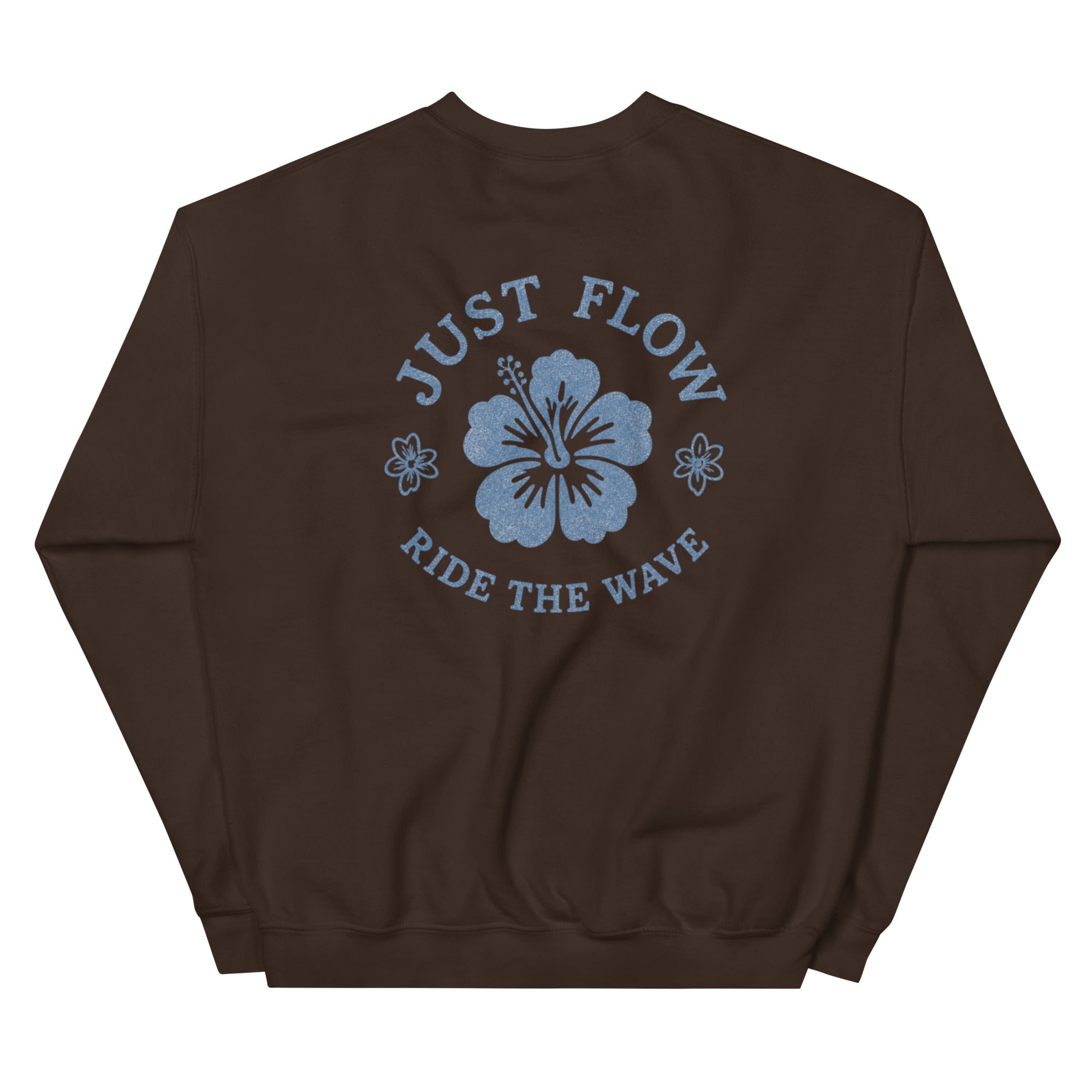 Ride the Wave Crew Sweatshirt - Women's in Dark Chocolate, back print