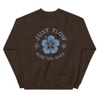 Ride the Wave Graphic Crew - Women's in Dark Chocolate, back print