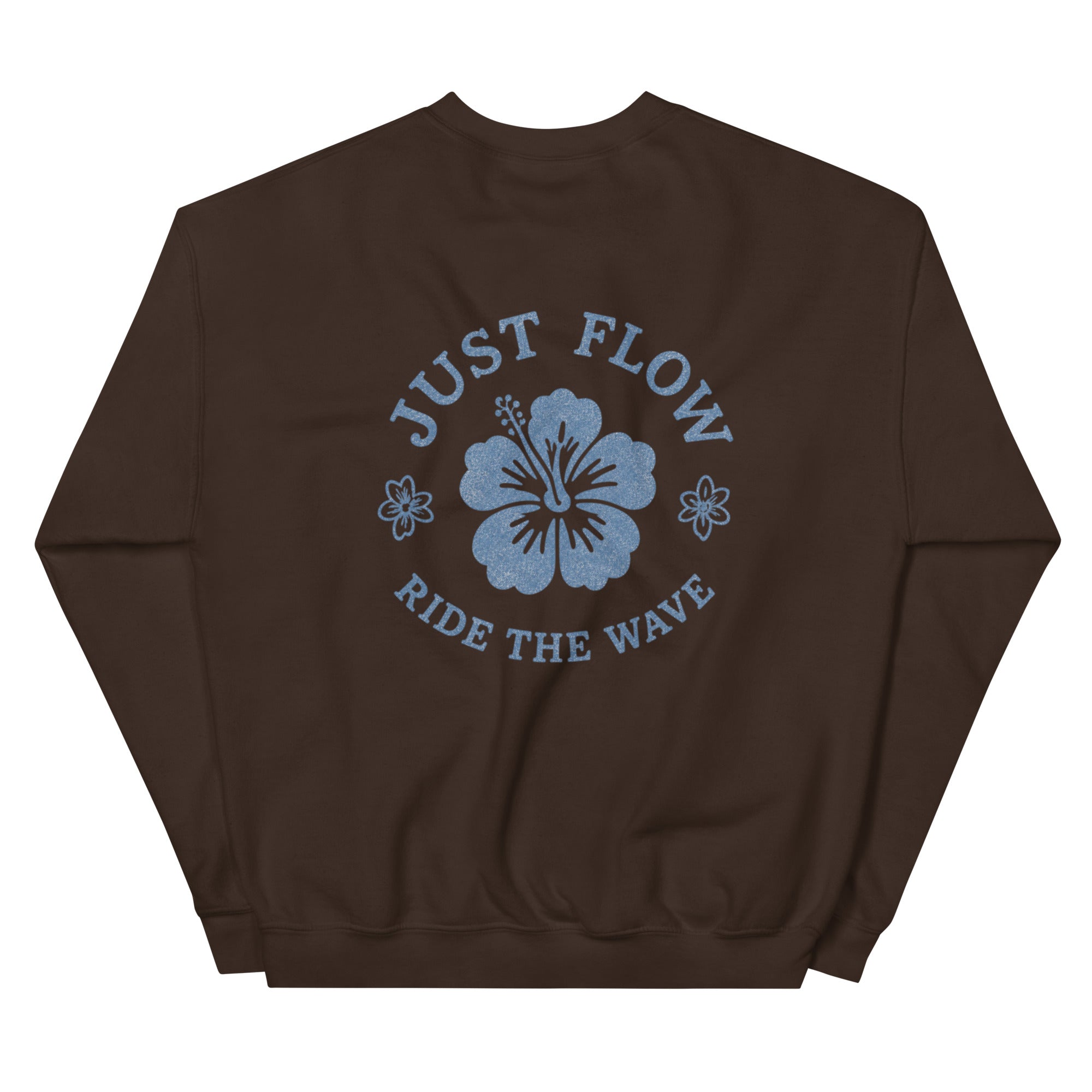 Ride the Wave Graphic Crew - Women's in Dark Chocolate, back print