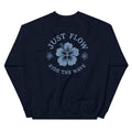 Ride the Wave Crew Sweatshirt - Women's in Navy, back print