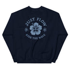 Ride the Wave Crew Sweatshirt - Women's in Navy, back print