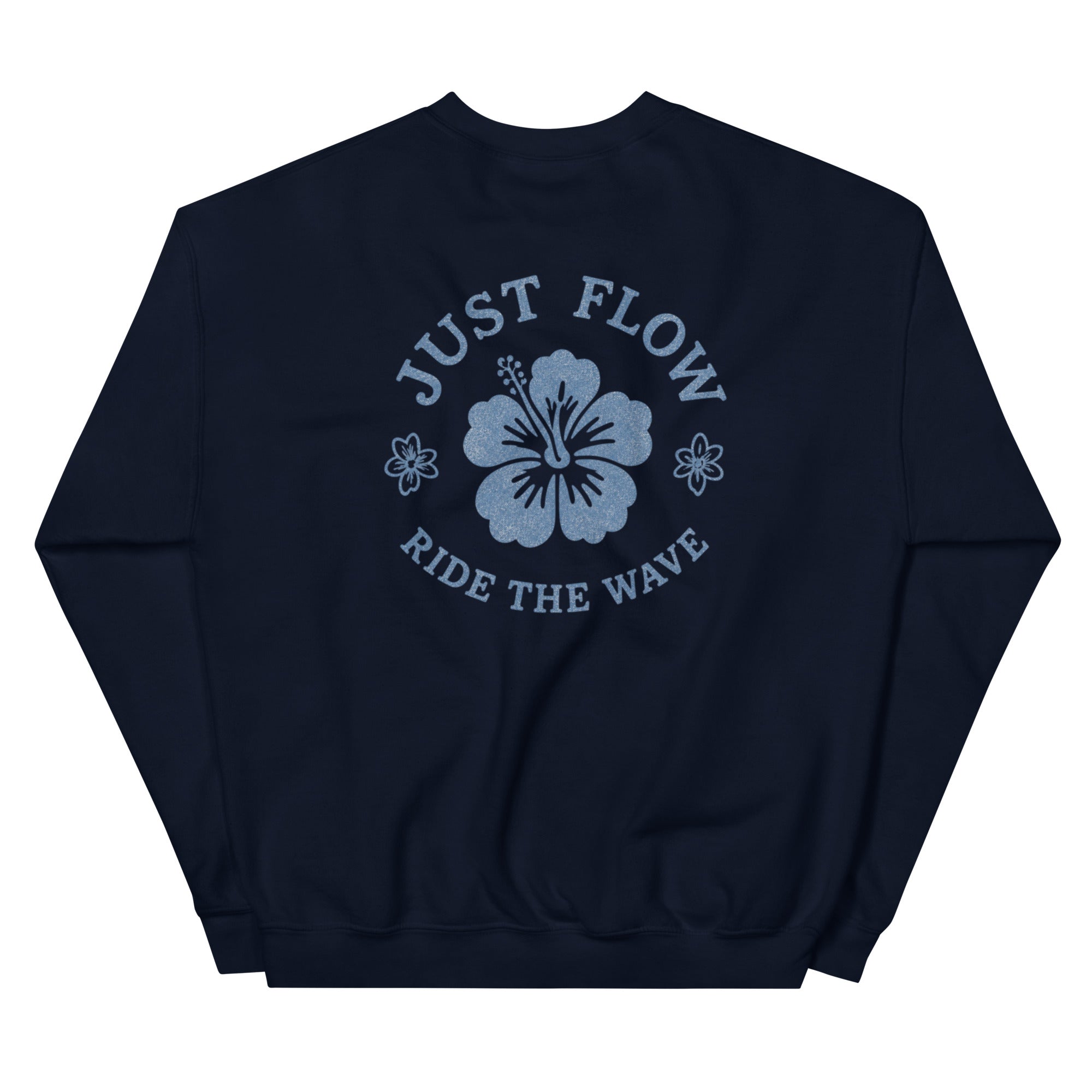 Ride the Wave Crew Sweatshirt - Women's in Navy, back print