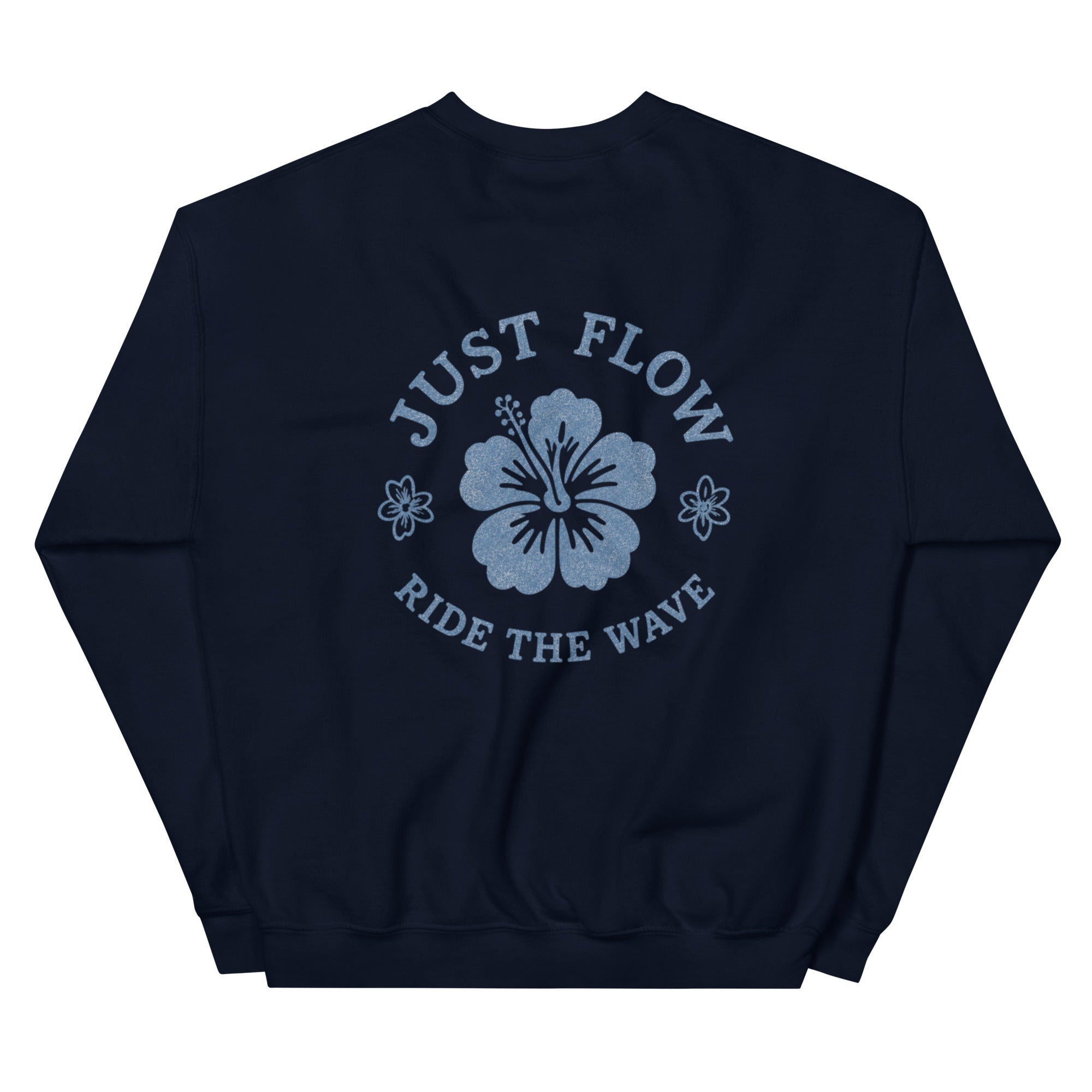 Ride the Wave Graphic Crew - Women's in Navy, back print