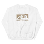 Wave Badge Crew Sweatshirt in White, back print
