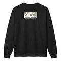 Wave Badge Long Sleeve Tee in Black, back print
