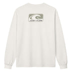 Wave Badge Long Sleeve Tee in Vintage White, back print