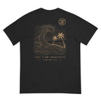 Ride the Current heavyweight tee, Black, back — Ride the Current print