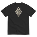 Vertical Wave Diamond DTF Heavyweight Tee in Black, back graphic