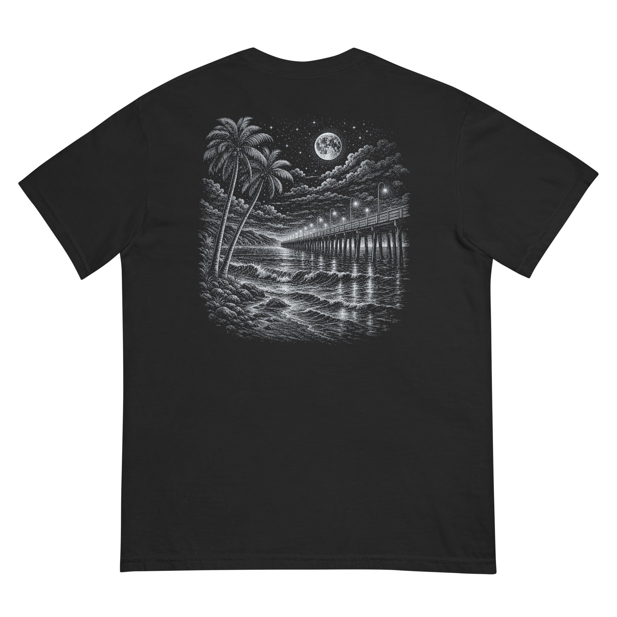 After Dark Pier tee, Black, back