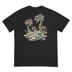 Palm Smoke II Heavyweight Tee in Black, back print