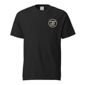 After Dark Heavyweight Tee — washed Black, front, JFI monogram at left chest
