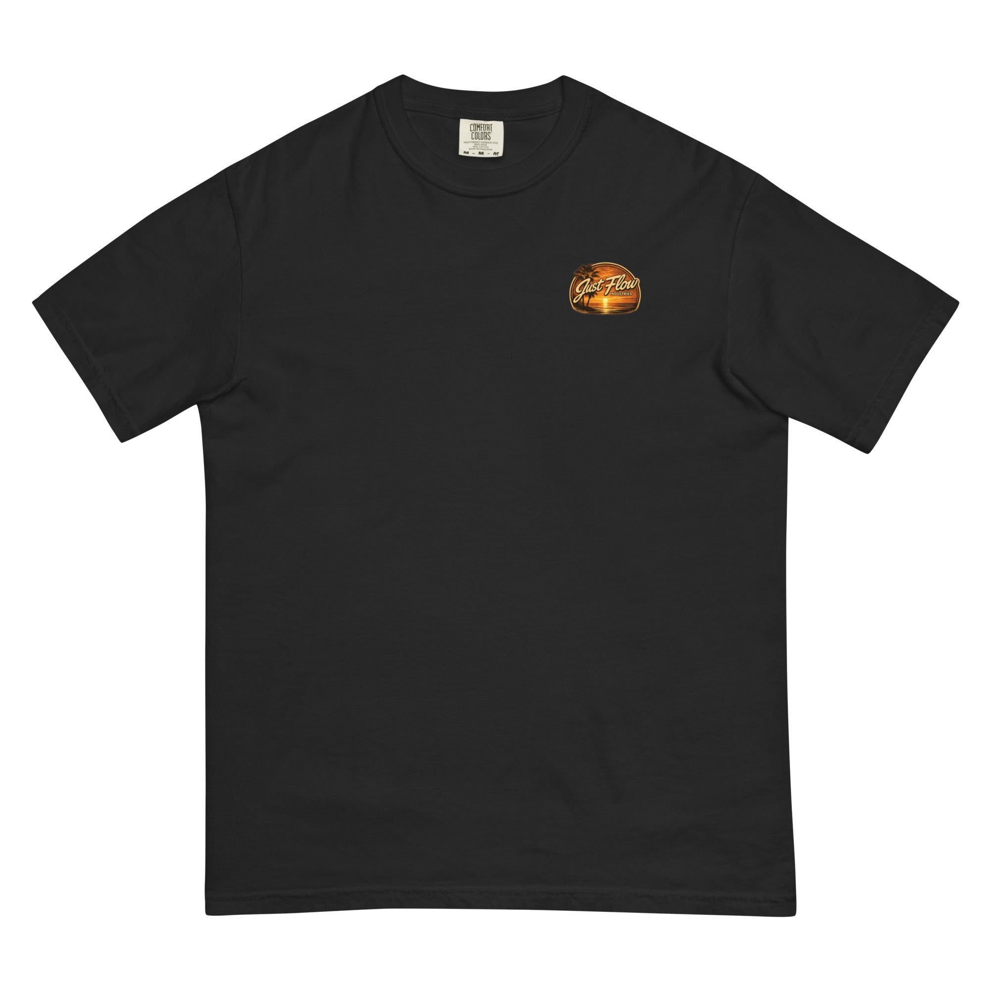 Golden Hour Beach Cruiser heavyweight tee in Black, front