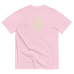 Vertical Wave Diamond DTF Heavyweight Tee in Blossom, back graphic