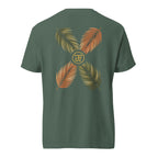 Palm Frond Heavyweight Tee in Blue Spruce, back print