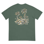 Palm Smoke II Heavyweight Tee in Blue Spruce, back print