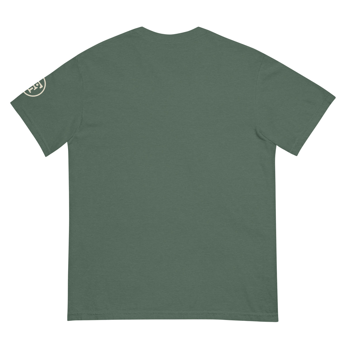 Monogram Eclipse Heavyweight Tee in Blue Spruce, left sleeve