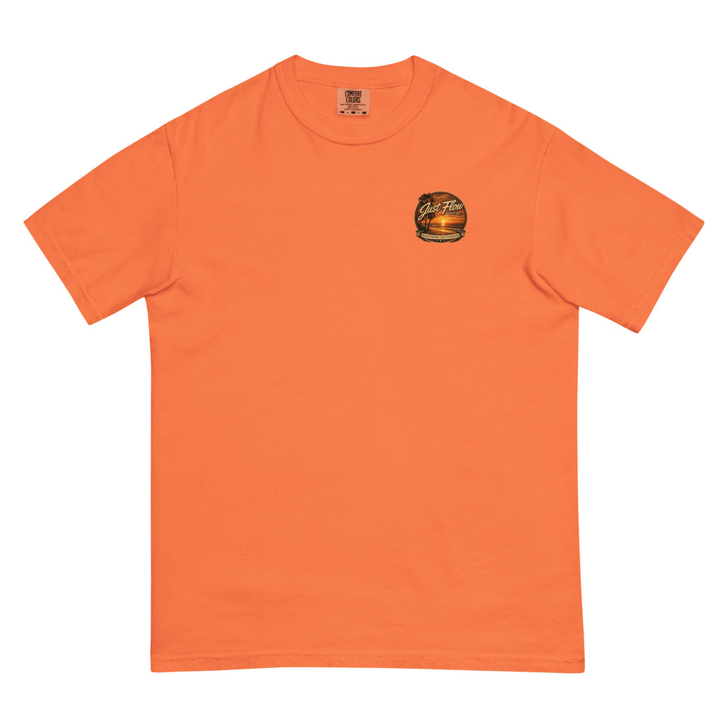 Golden Hour Lifeguard Tower heavyweight tee in Burnt Orange, front