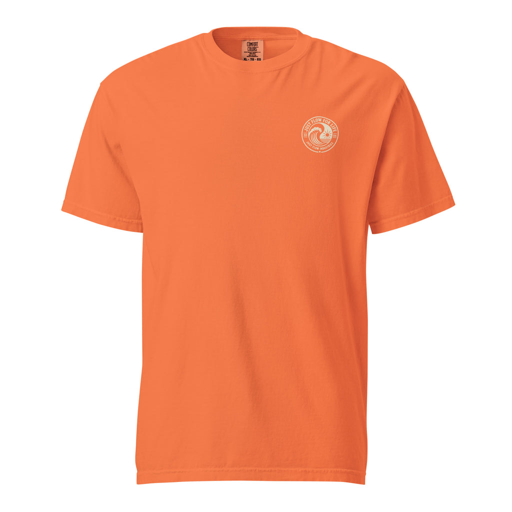 Circular Wave Crest heavyweight tee in Burnt Orange with the bone crest, front
