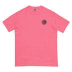 Circular Wave Crest heavyweight tee in Crunchberry with the black crest, front