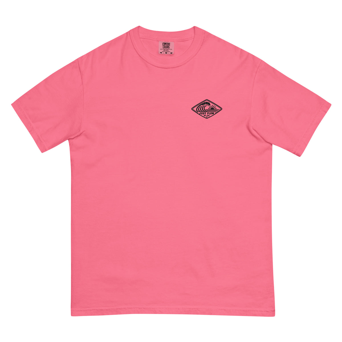 Horizontal Wave Diamond heavyweight tee in Crunchberry with the black mark, front