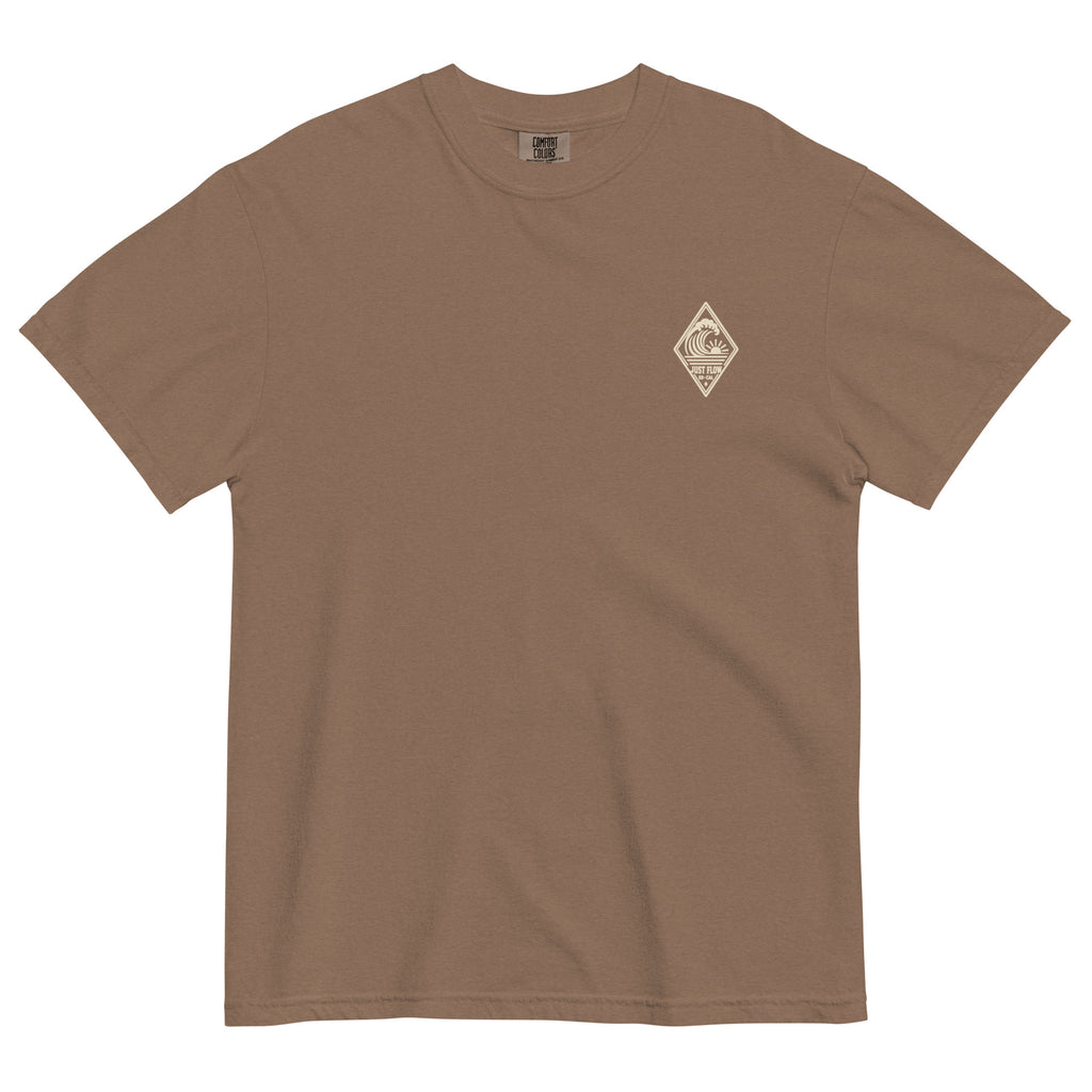 Vertical Wave Diamond DTF Heavyweight Tee in Espresso, front