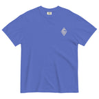 Vertical Wave Diamond DTF Heavyweight Tee in Flo Blue, front